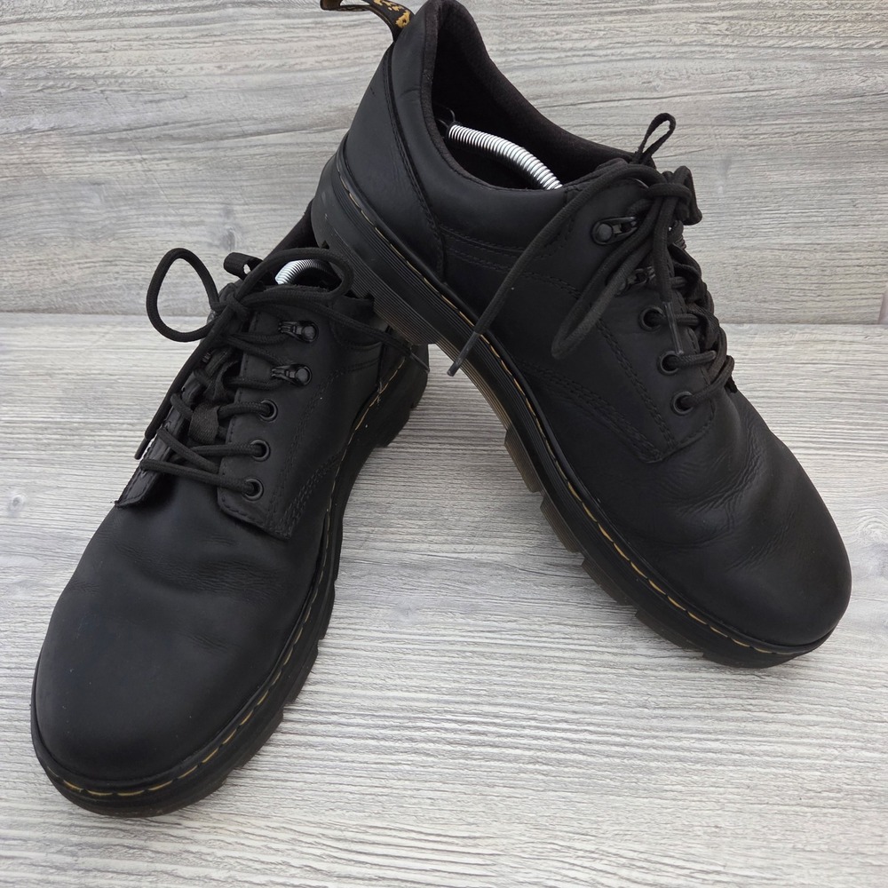 Dr. Martens Reeder Utility Shoe Black Leather Lace Up Mens 13